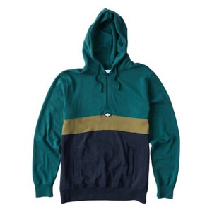 Hoodie Half Zip Style Emerald