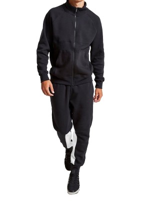 Men Fleece Tracksuit Black