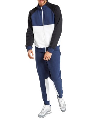 Men Fleece Tracksuit Blue