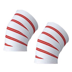 Knee Wraps White Red