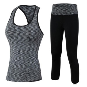 Yoga Suit Black Grey