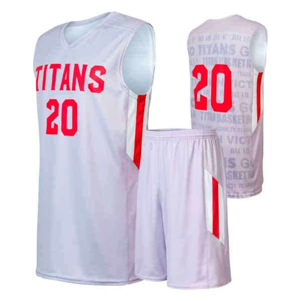 Basketball Uniform White