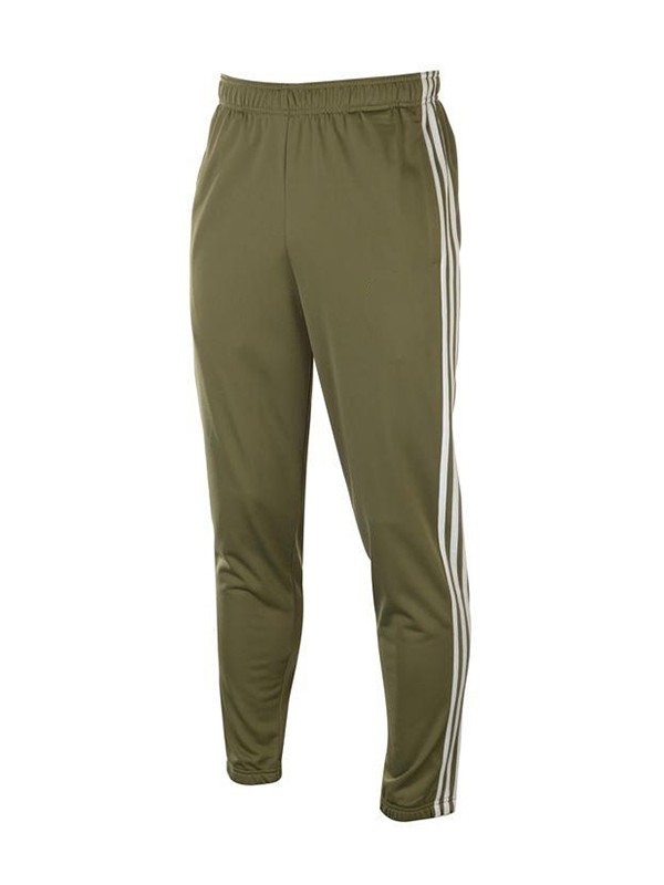 Men 3 Stripes Polyester Tracksuit Khaki