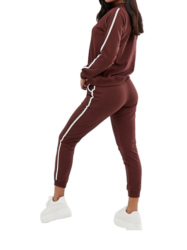 Women Elegant Tracksuit Chocolate