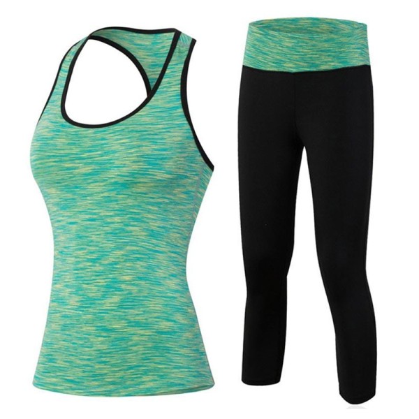 Yoga Suit Black Green