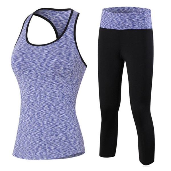 Yoga Suit Black Purple